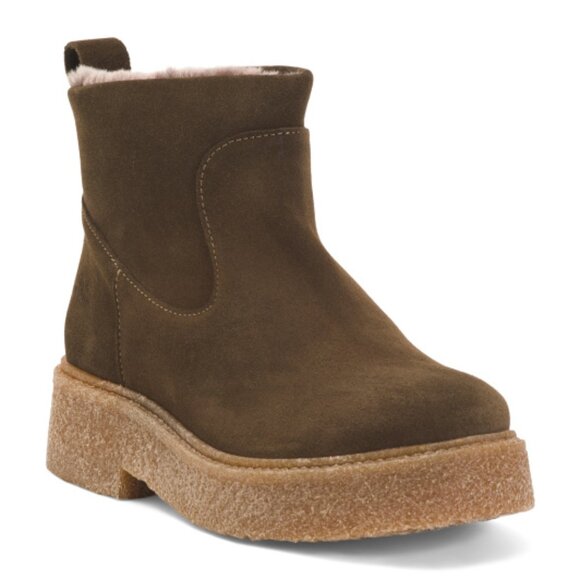 NEW BOS. & CO. Suede Scout Boots in Olive Brown for women 1025 8m4 - Picture 1 of 5